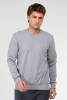 Gri Regular Pamuklu O Yaka Basic Erkek Sweatshirt xc2381 